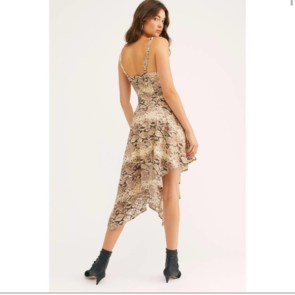 Free People Snake/Animal Print Midi Length Dress - Picture 5 of 11